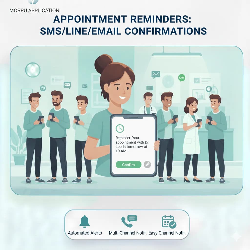3. แจ้งเตือนหลายช่องทาง ลดลืมนัด