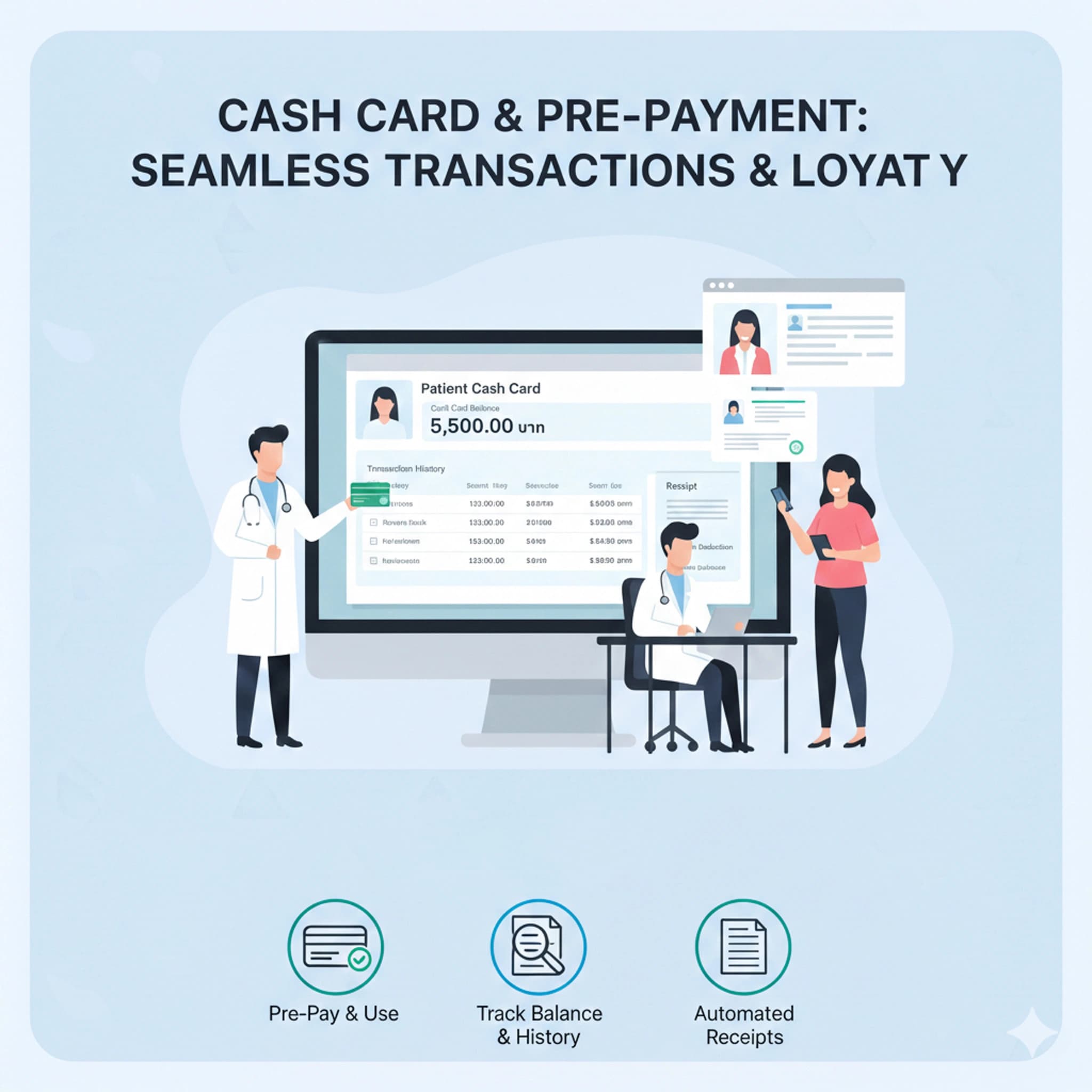 1.กระเป๋าคลินิก/การสะสมเครดิต