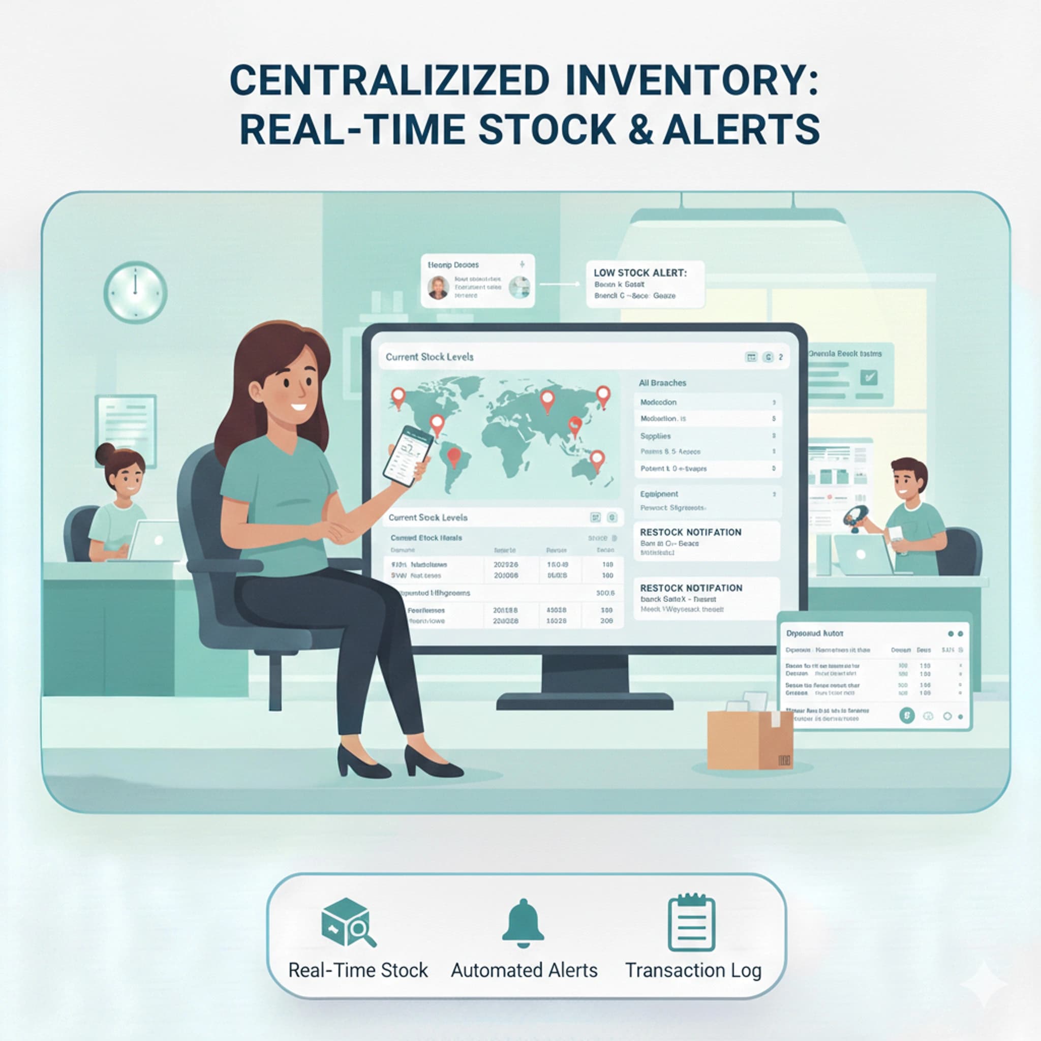 1.คลังเวชภัณฑ์และอุปกรณ์ทางการแพทย์แบบเรียลไทม์