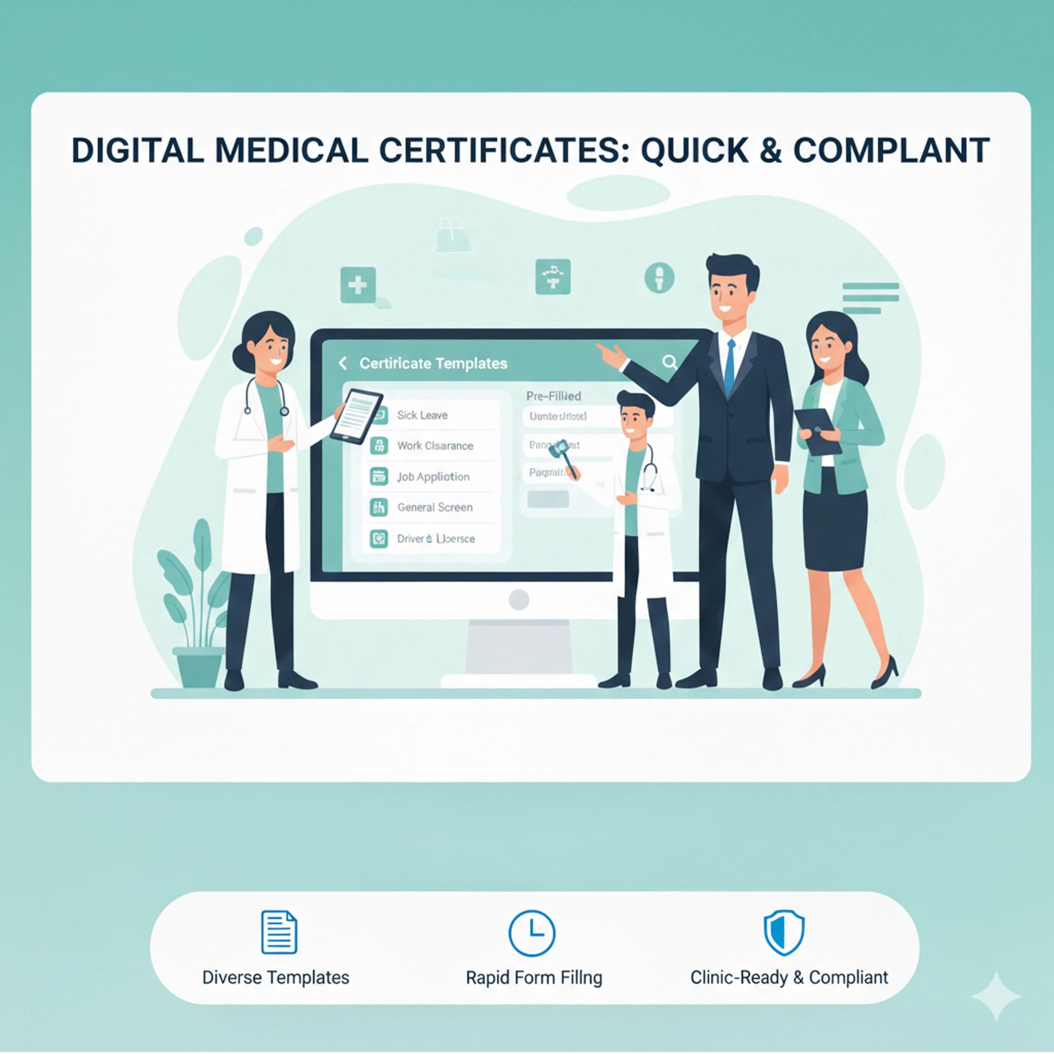 1.เทมเพลตใบรับรองครบหลายประเภท