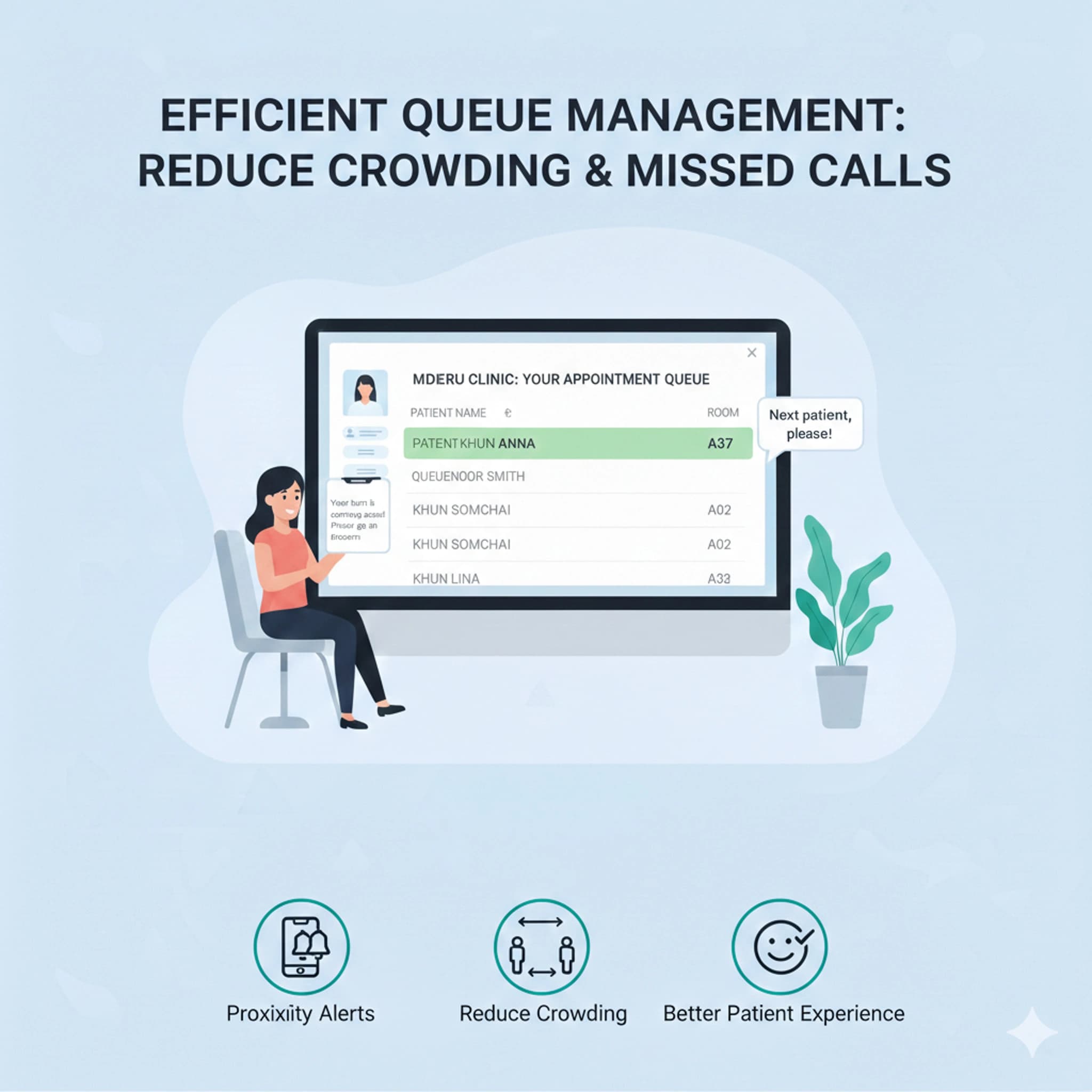 3. แจ้งเตือนใกล้ถึงคิวบนมือถือ