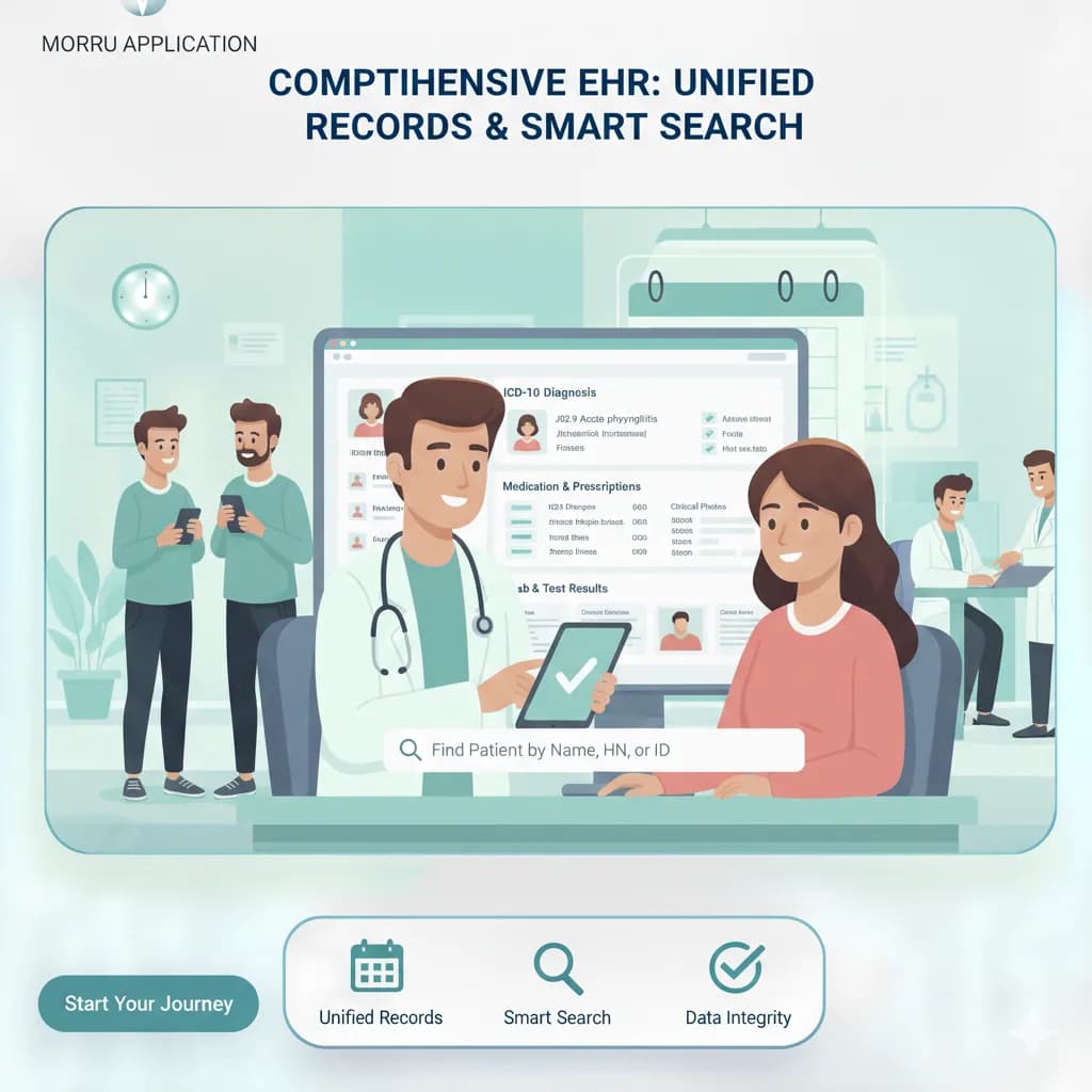 1. เวชระเบียนครบถ้วน ค้นหาได้ทันที