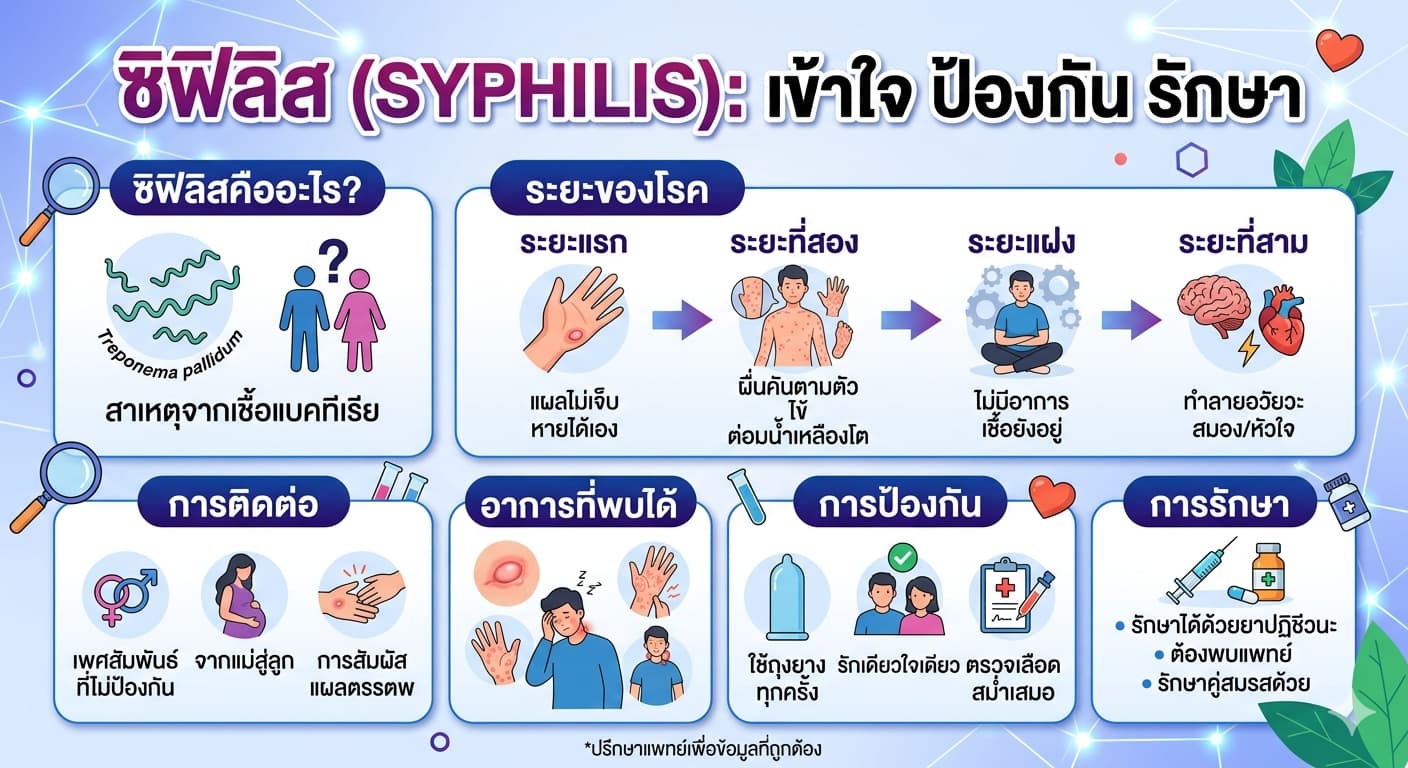 ซิฟิลิส ติดครั้งเดียว ชีวิตเปลี่ยน
